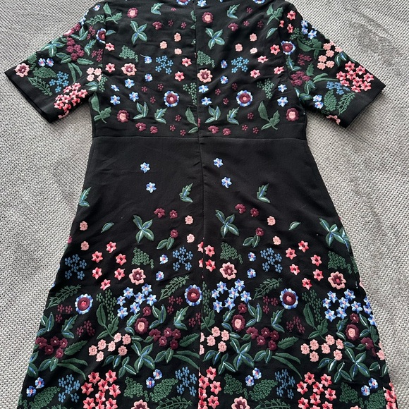 ZARA Black Embroidered Floral Mini Dress NWT Ref 4786/245 Blogger Fav Large L - Picture 9 of 14